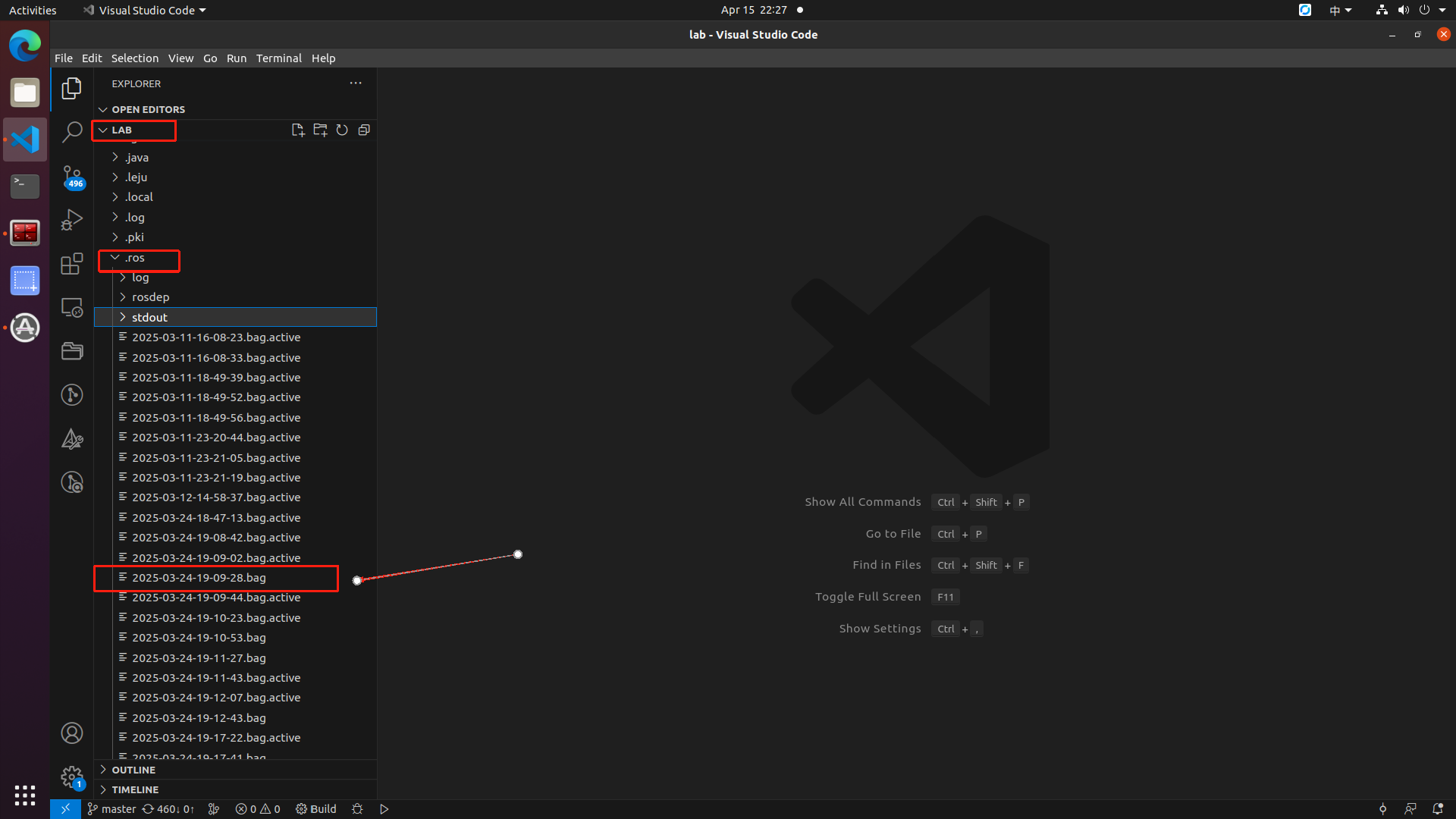 VSCode下载bag包